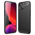 Husă TPU Brushed iPhone 14 Plus - Fibră De Carbon