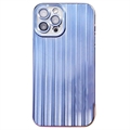 Husă TPU Periată iPhone 12 Pro cu Protecție Obiectiv Camera - Albastru