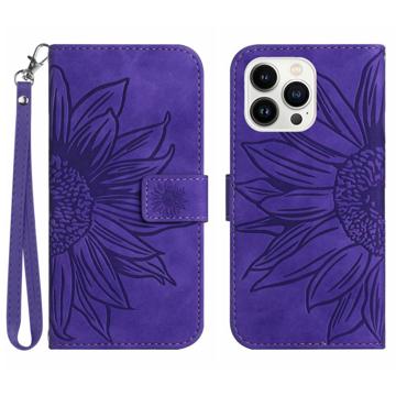 Husă Portofel iPhone 14 Pro Max - Sunflower - Violet