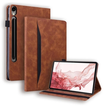 Husă Folio Samsung Galaxy Tab S11/S10 Lite/S10 FE/S9 FE/S9/S8/S7 Business Style - Maro