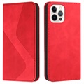 Husă Portofel iPhone 13 Pro - Business Style - Roșu