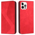 Husă Portofel iPhone 13 Pro - Business Style - Roșu