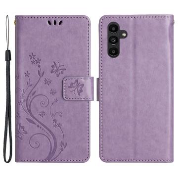 Husă tip portofel pentru Samsung Galaxy A54 5G Butterfly Series - Violet