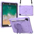 Butterfly Shape Kickstand PC + Silicon Tablet Case Cover cu curea de umăr pentru iPad 9.7-inch (2018)/(2017)/iPad Air 2 - Violet