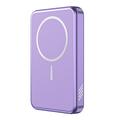C10 portabil 15W Power Bank magnetic fără fir 5000mAh - Violet