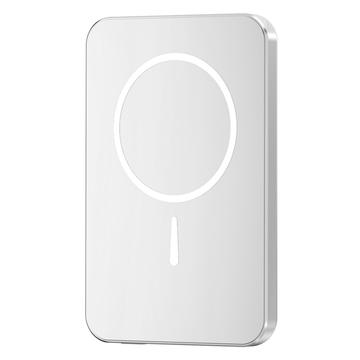 C10 portabil 15W Power Bank magnetic fără fir 5000mAh - Argint