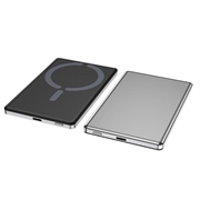 Baterie externă magnetică fără fir C22 de 5000mAh cu încărcare rapidă USB-C de 20W - Argintiu