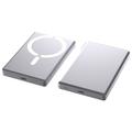 Baterie externă magnetică C26 de 10000mAh cu încărcare rapidă USB-C de 18W - argintiu