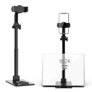 Suport retractabil pentru telefon CCT13 cu clemă rotativă la 360 de grade Baza suport pentru tablete metalice anti-alunecare pentru streaming live