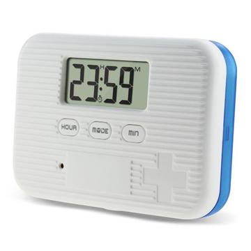 CR-211 Organizator inteligent de pastile cu 6 compartimente și temporizator - albastru / alb