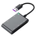 CR375-B 6-în-1 Cititor de carduri inteligente multi-USB pentru carduri Smart/SIM/SD/TF/MS/M2 - Negru