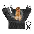 CWD007 Luxury Car Dog Seat Cover cu fereastră Mesh și buzunare de depozitare - Negru