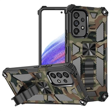 Husă Hibrid cu Stand Samsung Galaxy A53 5G - Camo - Verde Army