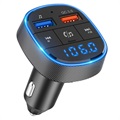 Încărcător Auto și Modulator FM Bluetooth BC57 - Negru