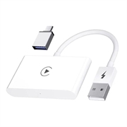 Adaptor Wireless CarPlay pentru iOS - USB, USB-C - Alb