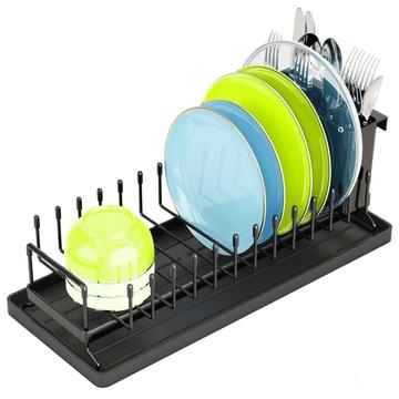 Oțel carbon extensibil Dish Rack dimensiune 41.8x16.8x17.5cm