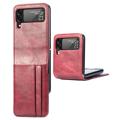 Husă Portofel Samsung Galaxy Z Flip4 - Card - Roșu