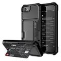 Husă Hibrid cu Slot Card iPhone 7/8/SE (2020)/SE (2022) - Negru