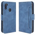 Husă Portofel Samsung Galaxy M21 2021 - Cardholder - Albastru