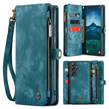 Husă Portofel Samsung Galaxy S24 FE - Caseme 008 2-în-1 Multifunctional - Albastru