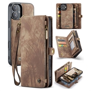 Husă Portofel iPhone 16 Plus - Caseme 008 2-în-1 Multifunctional - Maro