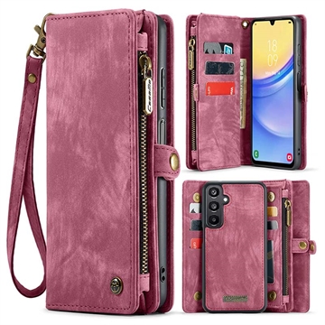 Husă Portofel Samsung Galaxy A16 5G - Caseme 008 2-în-1 Multifunctional - Roșu