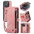 Husă Portofel iPhone 15 Pro Max - Caseme 2-în-1 Multifunctional - Roz
