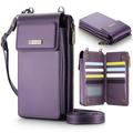 Caseme ME50 Universal Geantă Crossbody cu protecție RFID - 4"-7.3" - Violet