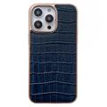 Husă Acoperită cu Piele iPhone 14 Pro Max - Crocodil