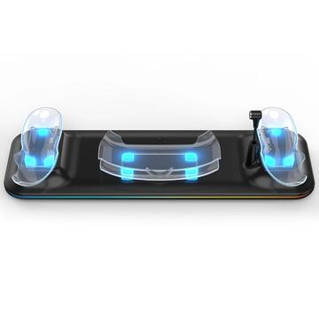 Stație de încărcare pentru căștile VR Meta Quest 3 și stație de încărcare pentru controler dublu - încărcare rapidă, plasare sigură