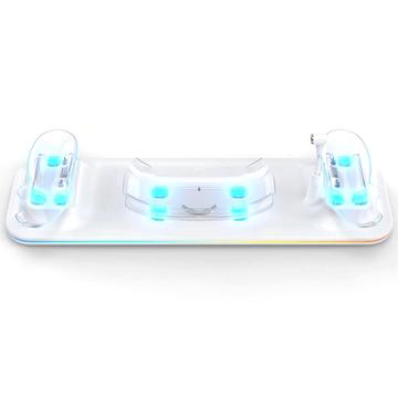 Stație de încărcare pentru căștile VR Meta Quest 3 și stație de încărcare pentru controler dublu - încărcare rapidă, plasare sigură - alb