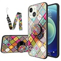 Husă Hibrid iPhone 14 - Model Carouri - Mandala Multicoloră