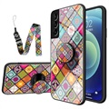 Husă Hibrid Samsung Galaxy S22 5G - Checkered Pattern - Mandala Colorată