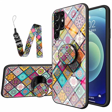 Husă Hibrid Samsung Galaxy S22 Ultra 5G - Model Carouri - Mandala Multicoloră