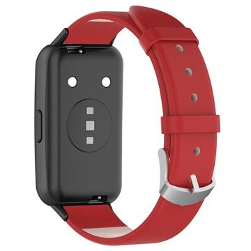 Curea de Piele Huawei Band 7 cu Cataramă Clasică - Roșu