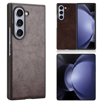 Husă din Plastic Acoperită Samsung Galaxy Z Fold6 - Maro