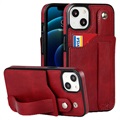 Husă TPU Acoperită cu RFID Stand iPhone 13 Mini - Roșu