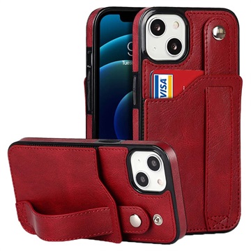 Husă TPU Acoperită cu RFID Stand iPhone 13 Mini - Roșu
