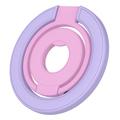 Suport magnetic pentru telefon cu inel și blocuri de culoare - Compatibil cu MagSafe - Violet