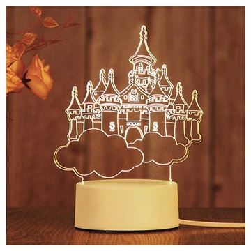 Lampă de Noapte LED 3D Acrilică - Castel