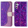 Husă Portofel Samsung Galaxy A14/A14 5G - Croco Bling - Violet