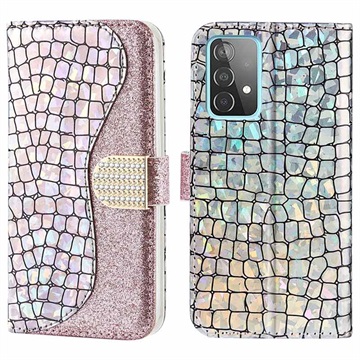 Husă Portofel Samsung Galaxy A33 5G - Croco Bling