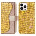 Husă Portofel iPhone 14 Pro Max - Croco Bling