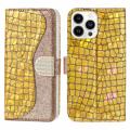 Husă Portofel iPhone 14 Pro - Croco Bling
