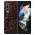 Husă Hibrid Samsung Galaxy Z Fold4 - Crocodile Serie - Maro