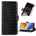 Husă Piele Portofel cu RFID Samsung Galaxy M33 - Crocodile - Negru