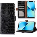 Husă Piele Portofel cu RFID Samsung Galaxy Xcover6 Pro - Crocodile - Negru