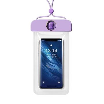 Husă Impermeabilă pentru Smartphone-uri Drăguț Urs - 7.2" - Violet deschis