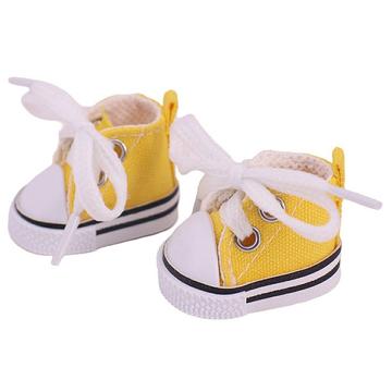 Mini adidași drăguți cu dantelă pentru Labubu 17cm - Galben