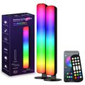 Bară luminoasă LED inteligentă RGB D04 cu telecomandă - 2 buc. - Negru